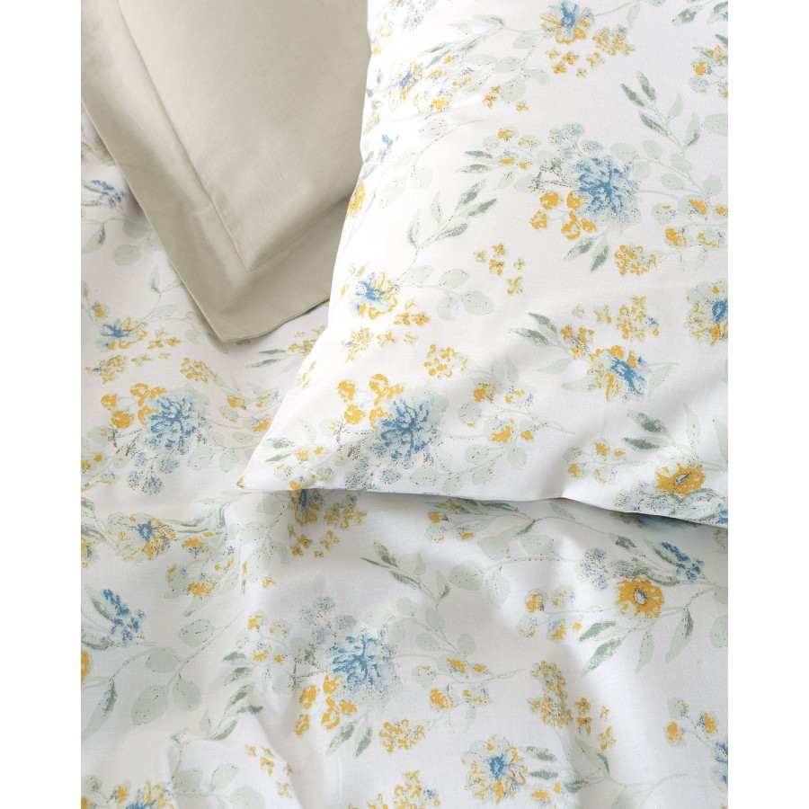 Σετ σεντόνια Υπέρδιπλα (230x270) Βαμβακερά Rythmos Diva Sorin Μπλε