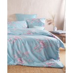 Σετ Σεντόνια Μονά (160x260) Βαμβακερά Rythmos Nova Springtime Mπλε