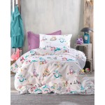 Σετ Σεντόνια Μονά Παιδικά (160x260) με λάστιχο, Βαμβακερά Rythmos Symbol Numbers