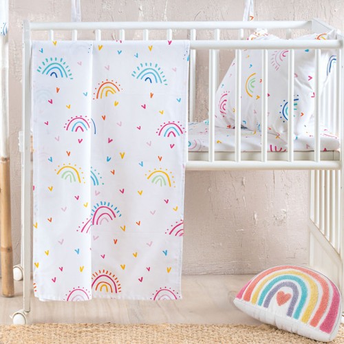 Σετ σεντόνια Μπεμπέ (120x160) Βαμβακερά Rythmos Rainbow