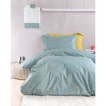 Σετ Παπλωματοθήκη Μονή (160x250) με μαξιλαροθήκη  Rythmos Symbol Venus πράσινο