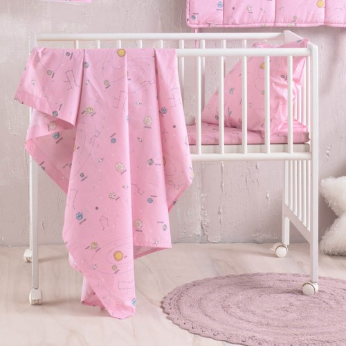 Σετ Παπλωματοθήκη Μπεμπέ (110x160) με μαξιλαροθήκη Rythmos Venus Ροζ