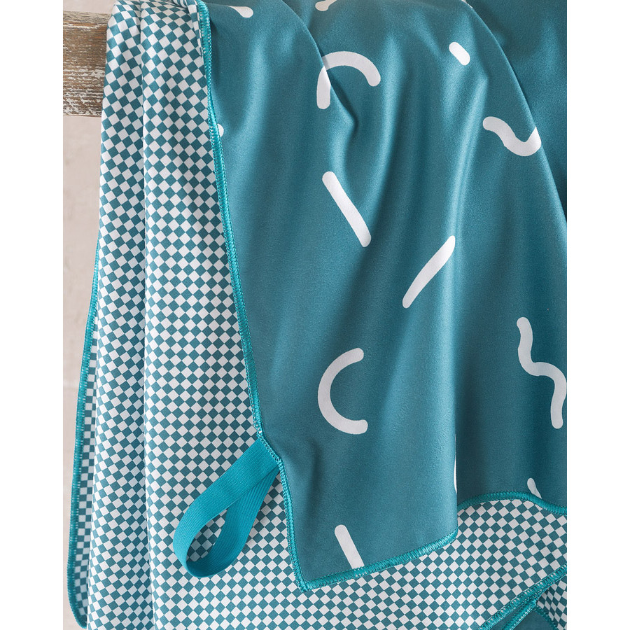 Πετσέτα θαλάσσης (90x160) Rythmos Diffuse Πετρόλ