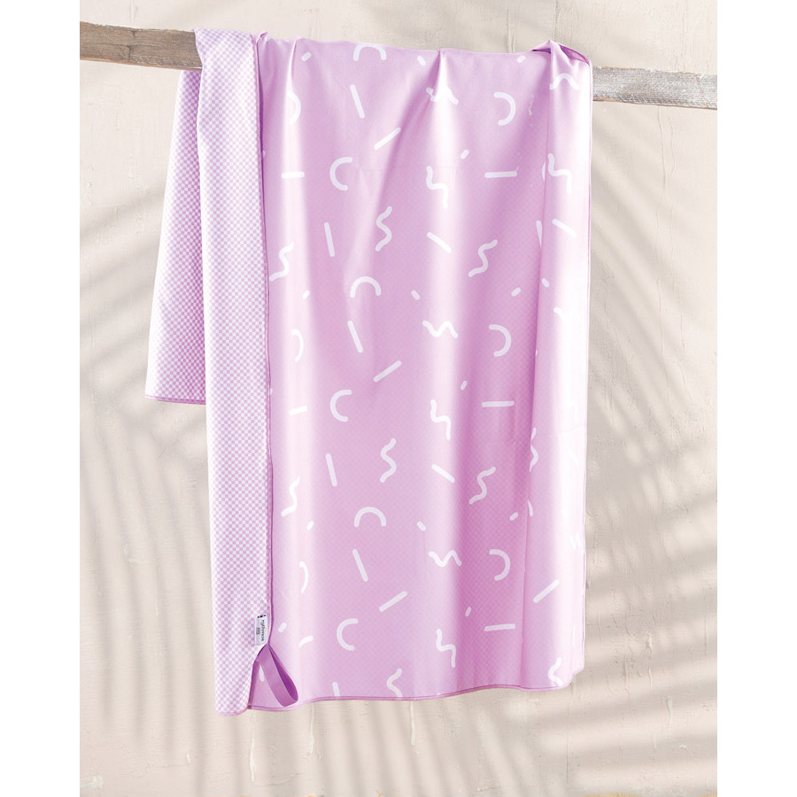 Πετσέτα θαλάσσης (90x160) Rythmos Diffuse Μωβ