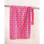 Πετσέτα θαλάσσης (90x160) Rythmos Tika Φούξια με Ανανάδες