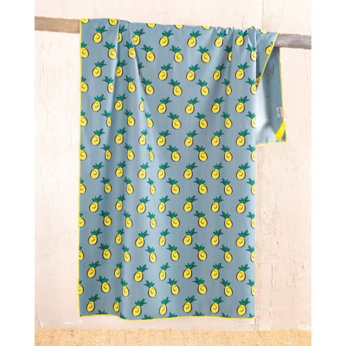 Πετσέτα θαλάσσης (90x160) Rythmos Tika Βεραμάν με Ανανάδες