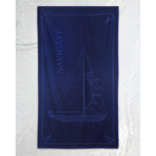 Πετσέτα θαλάσσης (86x160) βελουτέ Rythmos Navigate