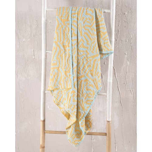 Πετσέτα-παρεό θαλάσσης (100x200) Rythmos Azzuro βεραμάν