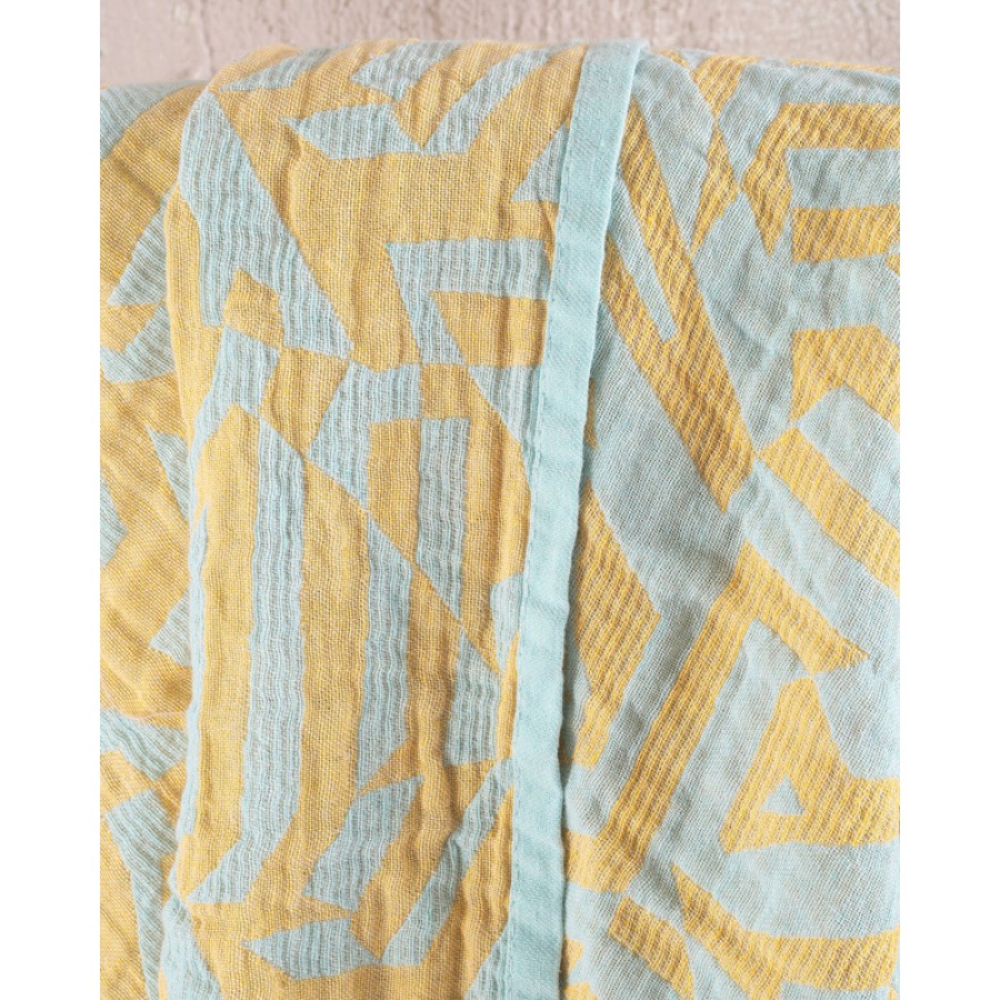 Πετσέτα-παρεό θαλάσσης (100x200) Rythmos Azzuro βεραμάν