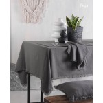 Τραπεζομάντηλο 8 ατόμων (150x220) Βαμβακερό Μονόχρωμο Rythmos Merit Γκρι