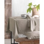 Τραπεζομάντηλο 6 ατόμων (150x160) Βαμβακερό Μονόχρωμο Rythmos Merit Σπαγγί