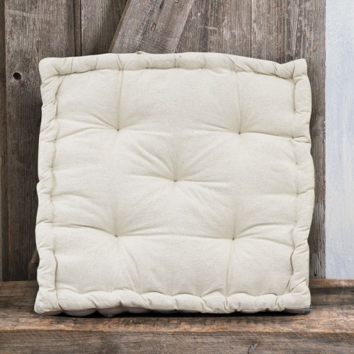 Μαξιλάρι Δαπέδου Τεράγωνο (50x50x10) με λαβή Rythmos Kathy Εκρού