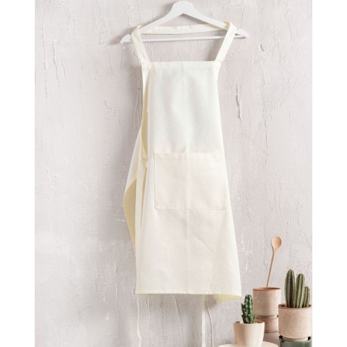 Ποδιά Κουζίνας Ολόσωμη (60x85) Βαμβακερή Rythmos Daily Εκρού