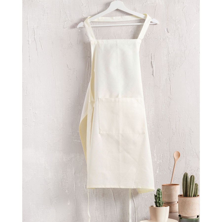 Ποδιά Κουζίνας Ολόσωμη (60x85) Βαμβακερή Rythmos Daily Εκρού