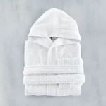 Μπουρνούζι Παιδικό με Κουκούλα (No 4-6) Rythmos Twist Λευκό