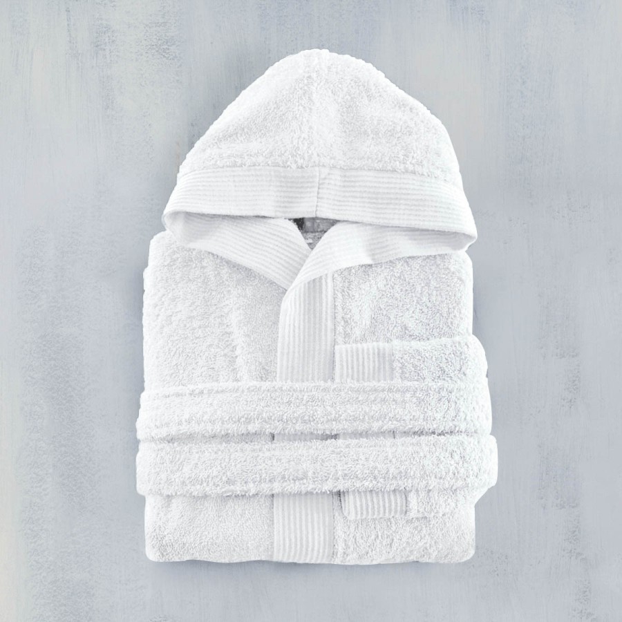 Μπουρνούζι Παιδικό με Κουκούλα (No 8-10) Rythmos Twist Λευκό