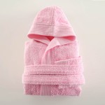 Μπουρνούζι Παιδικό με Κουκούλα (No 10-12) Rythmos Twist Ροζ