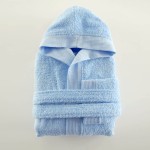 Μπουρνούζι Παιδικό με Κουκούλα (No 6-8) Rythmos Twist Σιελ