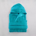 Μπουρνούζι Παιδικό με Κουκούλα (No 6-8) Rythmos Twist Τυρκουάζ