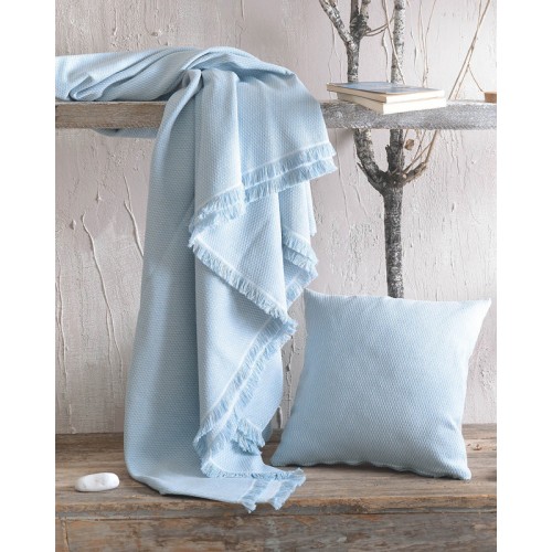 Ριχτάρι για Τριθέσιο καναπέ (180x280) Ζακάρ, Διπλής Όψεως Rythmos Utopia γαλάζιο