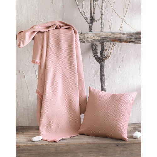 Ριχτάρι για Τριθέσιο καναπέ (180x280) Ζακάρ, Διπλής Όψεως Rythmos Utopia Ροζ