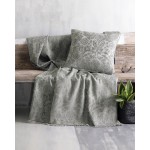 Ριχτάρι για Διθέσιο Καναπέ (180x240) Ζακάρ Σενίλ Διπλής Όψης Rythmos Vilano Ανοιχτό Γκρί