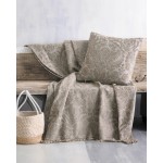 Ριχτάρι για Πολυθρόνα (160x180) Ζακάρ Σενίλ Διπλής Όψης Rythmos Vilano Καφέ