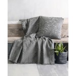 Ριχτάρι για Διθέσιο Καναπέ (180x240) Ζακάρ Σενίλ Διπλής Όψης Rythmos Vilano Σκούρο Γκρι