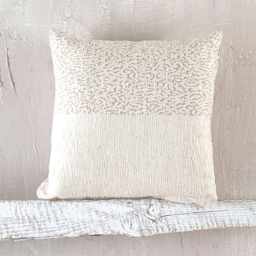 Διακοσμητική Θήκη (40x40) Ζακάρ για μαξιλάρια φιγούρας Rythmos Vivir Εκρού