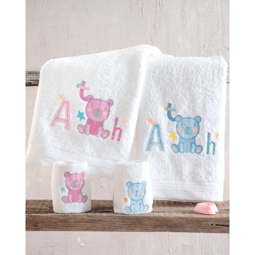 Σετ Πετσέτες 2 τεμαχίων Παιδικές (Χειρός | Λουτρού) Rythmos Arthur ροζ