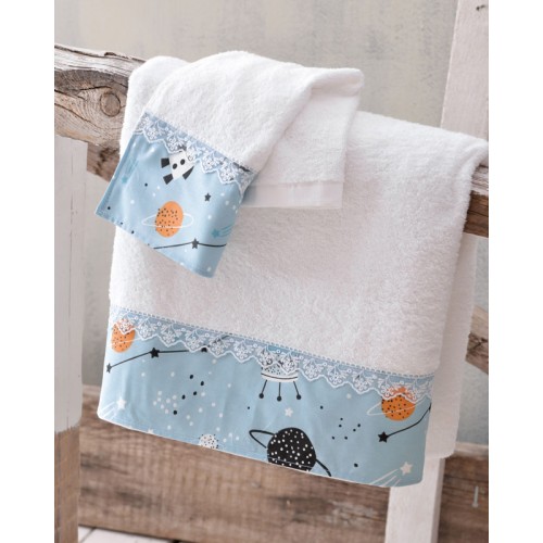 Σετ Πετσέτες 2 τεμαχίων Παιδικές με φάσα (Χειρός | Λουτρού) Rythmos Astroworld