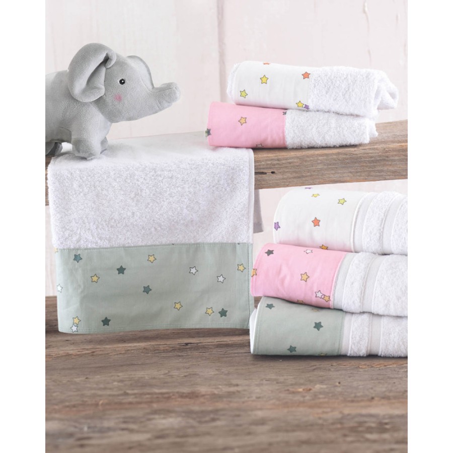 Σετ Πετσέτες 2 τεμαχίων Παιδικές με φάσα (Χειρός | Λουτρού) Rythmos Blaze πράσινο