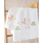Σετ Πετσέτες 2 τεμαχίων Παιδικές (Χειρός | Λουτρού) Rythmos Cool Dinos λευκό