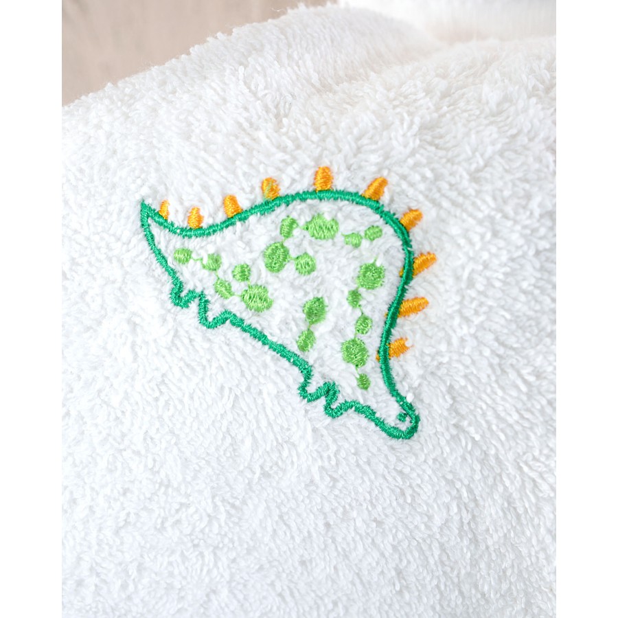 Σετ Πετσέτες 2 τεμαχίων Παιδικές (Χειρός | Λουτρού) Rythmos Cool Dinos λευκό