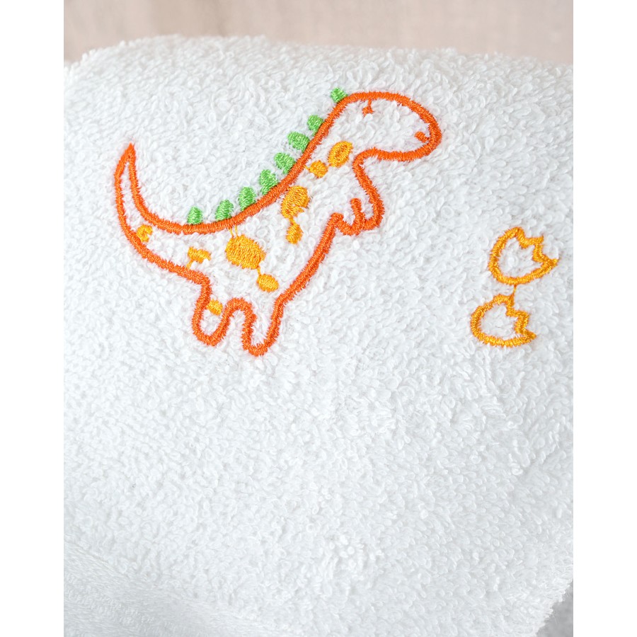 Σετ Πετσέτες 2 τεμαχίων Παιδικές (Χειρός | Λουτρού) Rythmos Cool Dinos λευκό