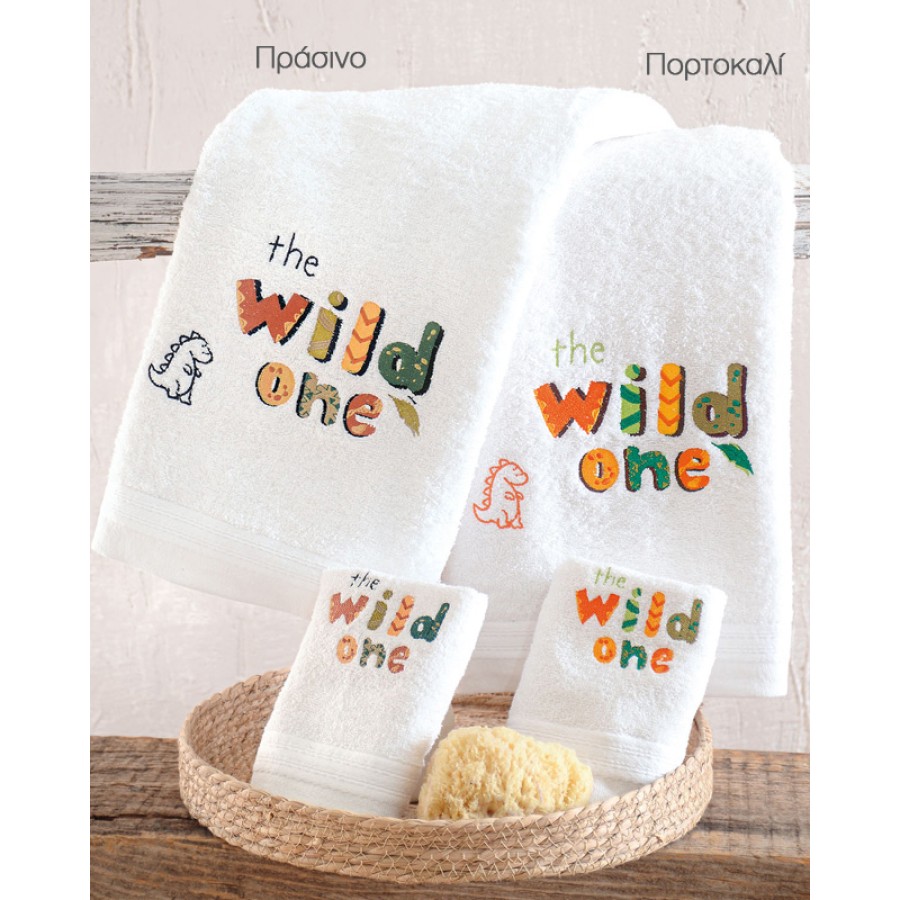Σετ Πετσέτες 2 τεμαχίων Παιδικές (Χειρός | Λουτρού) Rythmos Wild Baby πράσινο