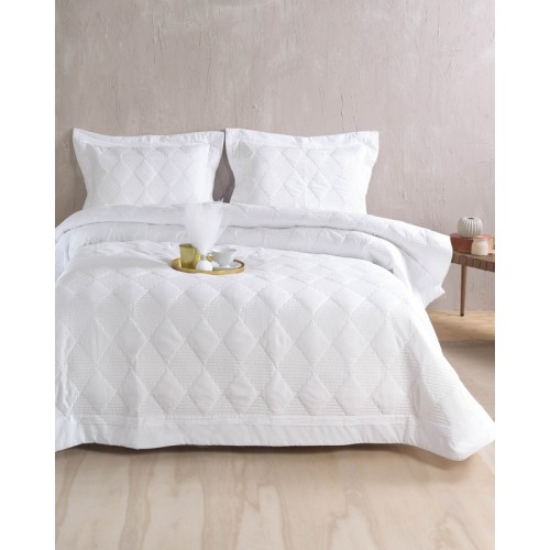 Σετ Κουβερλί 7 τεμ (235x250) Νυφικό Rythmos Wedding Charmy Λευκό