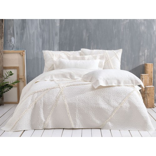 Σετ Κουβερλί 3 τεμ (235x250) Νυφικό Rythmos Wedding Deste Εκρού