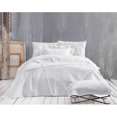 Σετ Κουβερλί 3 τεμ (235x250) Νυφικό Rythmos Wedding Deste Λευκό