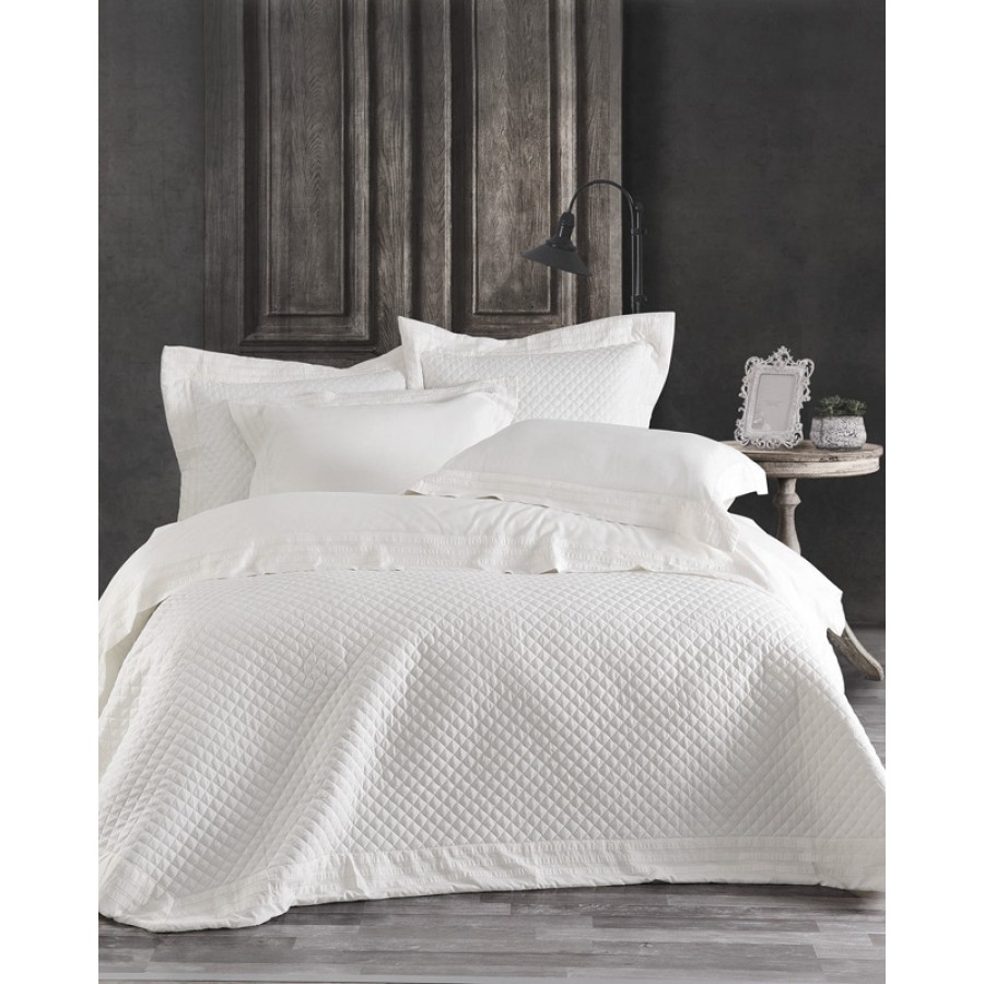 Σετ Κουβερλί 7 τεμ (235x250) Νυφικό Rythmos Wedding Klelia Λευκό
