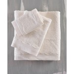 Σετ Πετσέτες 3 τεμ (Χειρός|Προσώπου|Λουτρού) Νυφικές με Δαντέλα Rythmos Anika Εκρού