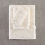 Σετ Πετσέτες 3 τεμ (Χειρός|Προσώπου|Λουτρού) Νυφικές με Δαντέλα Rythmos Hypatia Εκρού