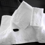 Σετ Πετσέτες 3 τεμ (Χειρός|Προσώπου|Λουτρού) Νυφικές με Δαντέλα Rythmos Olivine Λευκό