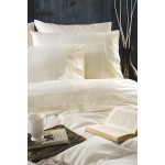 Σετ Σεντόνια 4 τεμ Yπέρδιπλα (230x260) Βαμβακερά Νυφικά Rythmos Wedding Helga Εκρού