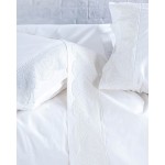 Σετ Σεντόνια 4 τεμ Yπέρδιπλα (230x260) Βαμβακερά Νυφικά Rythmos Wedding Hypatia Λευκό