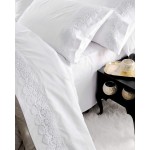 Σετ Σεντόνια 4 τεμ Yπέρδιπλα (230x260) Βαμβακερά Νυφικά Rythmos Wedding Olivine Λευκό