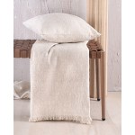 Ριχτάρι για Πολυθρόνα (160x180) Ζακάρ Σενίλ Rythmos Wonder Εκρού