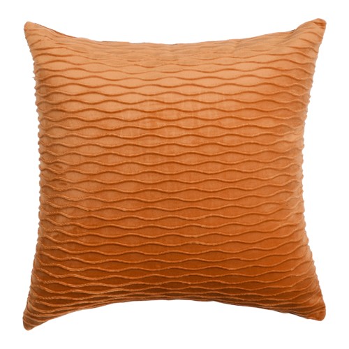 Διακοσμητική Μαξιλαροθήκη Φιγούρας (45x45) Βελούδο Ανάγλυφο Newhome 0668 Camel