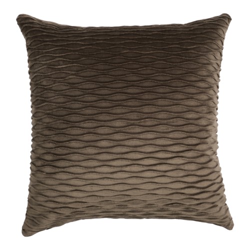 Διακοσμητική Μαξιλαροθήκη Φιγούρας (45x45) Βελούδο Ανάγλυφο Newhome 0668 Καφέ