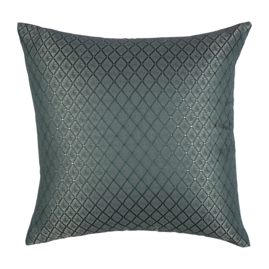 Διακοσμητική Μαξιλαροθήκη Φιγούρας (45x45) Σατέν Ζακάρ Newhome 600900 πετρόλ